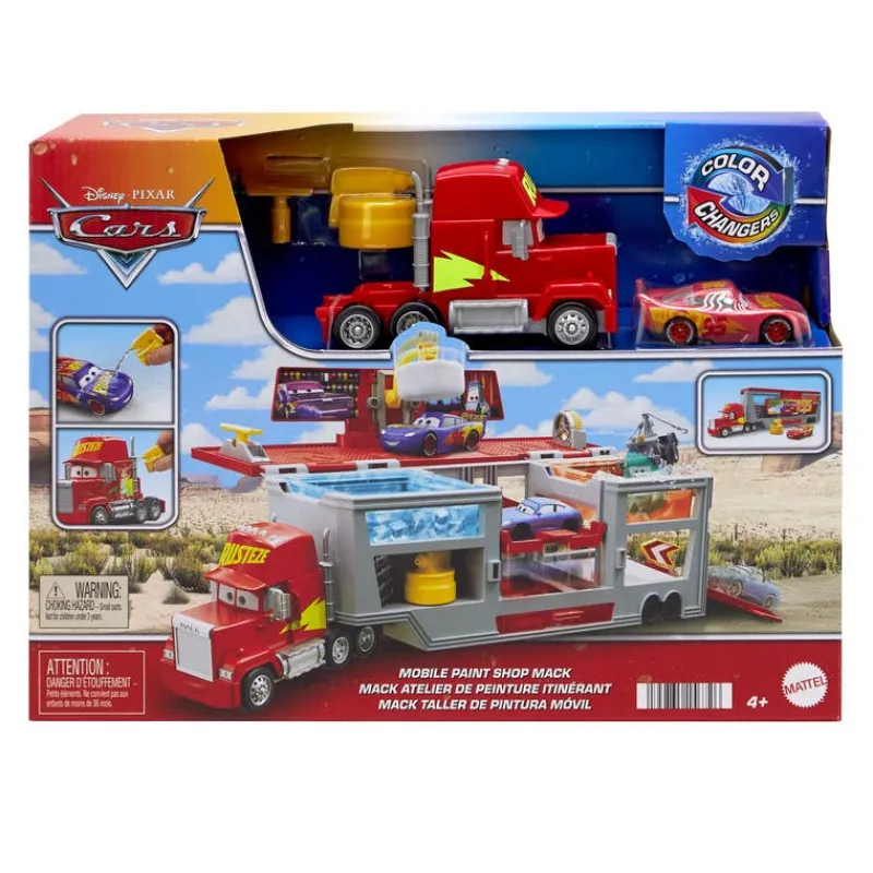 Disney Pixar Cars Set Trailer Mack Color Changers<Mattel New