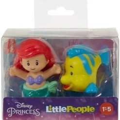 Disney Princesas La Sirenita Little People 2 Pack con Ariel y Flanders<Mattel Sale