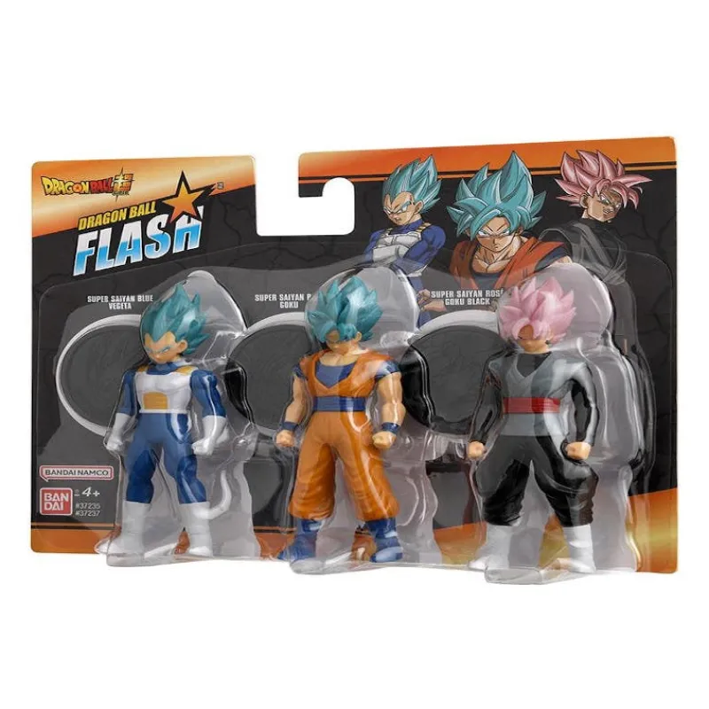Dragon Ball 3 Pack Figuras de Acción Goku, Vegeta y Goku Malo<Bandai New