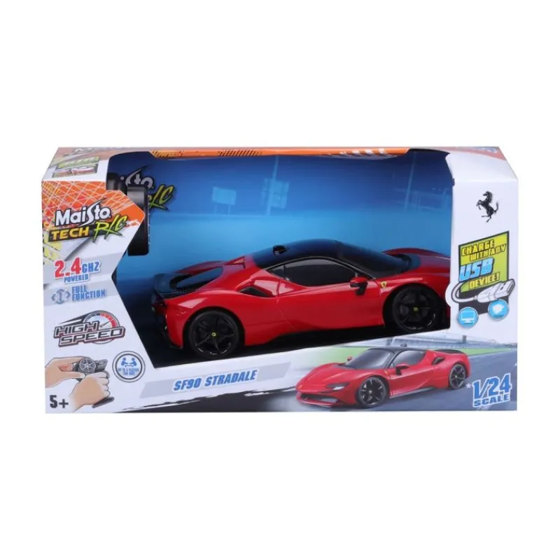 Ferrari SF90 Radio Control Escala 1:14<Importacion Juguetron Outlet
