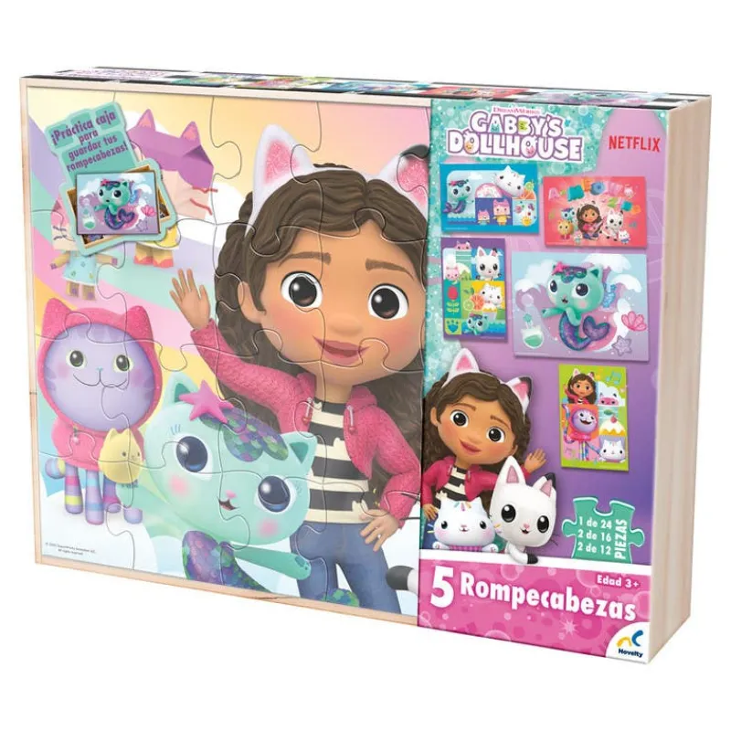 Gabby's Doll House Set de 5 Rompecabezas de 12 Piezas<Novelty Discount
