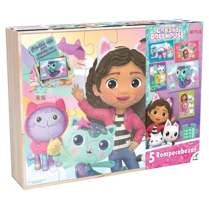 Gabby's Doll House Set de 5 Rompecabezas de 12 Piezas<Novelty Discount
