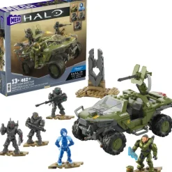 Halo Tanque Warthog del Fleetcom con 5 Mini Figuras de Mega Bloks<Mattel Online