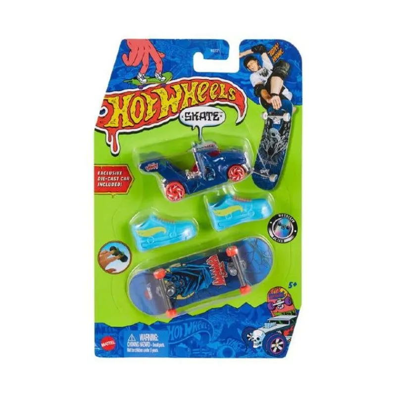 Hot Wheels 2 Pack Skate Patineta y Carro Azul<Mattel Best