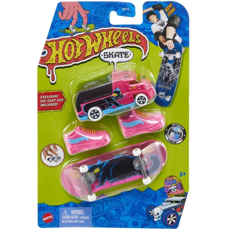 Hot Wheels 2 Pack Skate Patineta y Carro Morado<Mattel New
