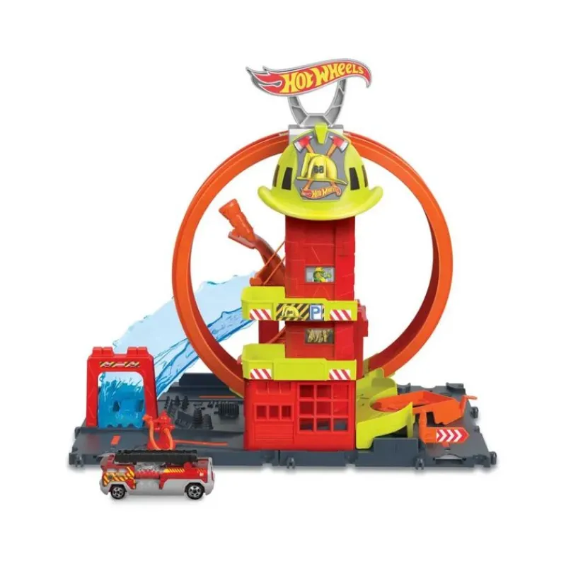 Hot Wheels City Pista Súper Estación de Bombero HKX41<Mattel Sale