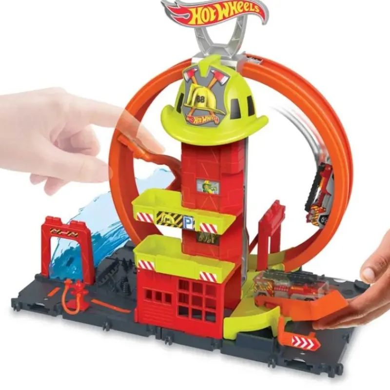 Hot Wheels City Pista Súper Estación de Bombero HKX41<Mattel Sale