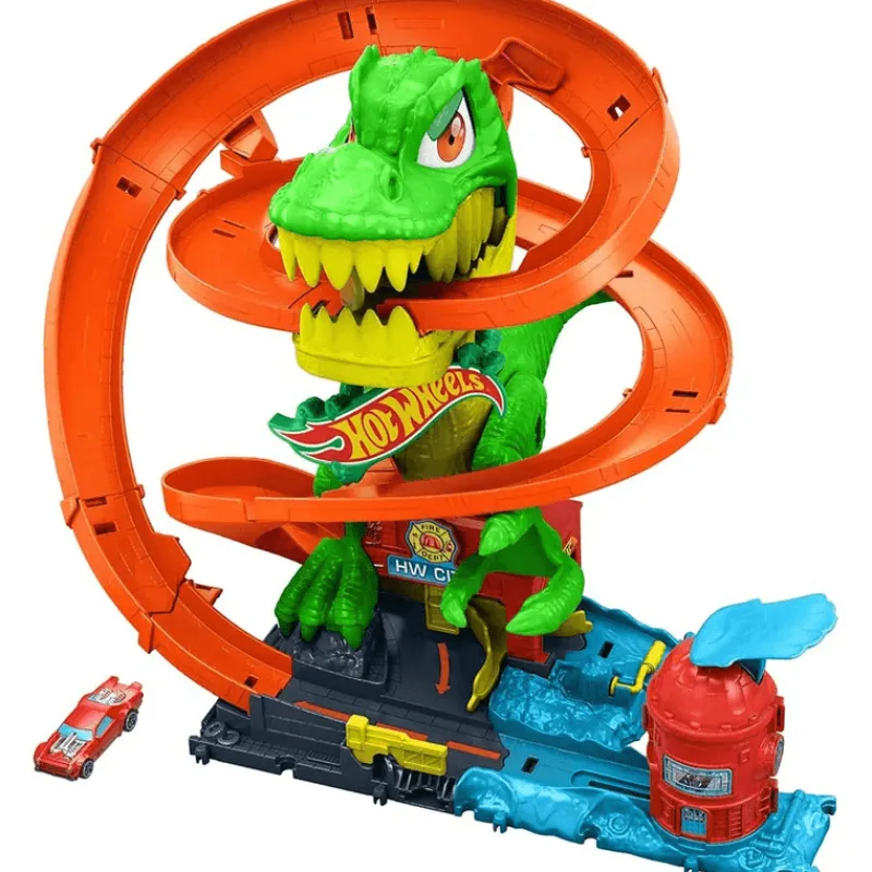 Hot Wheels City Pista T-Rex vs Estación de Bomberos JBM73<Mattel Discount