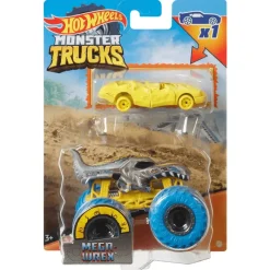 Hot Wheels Monster Truck Wrex & Crushed Sedan<Mattel Hot