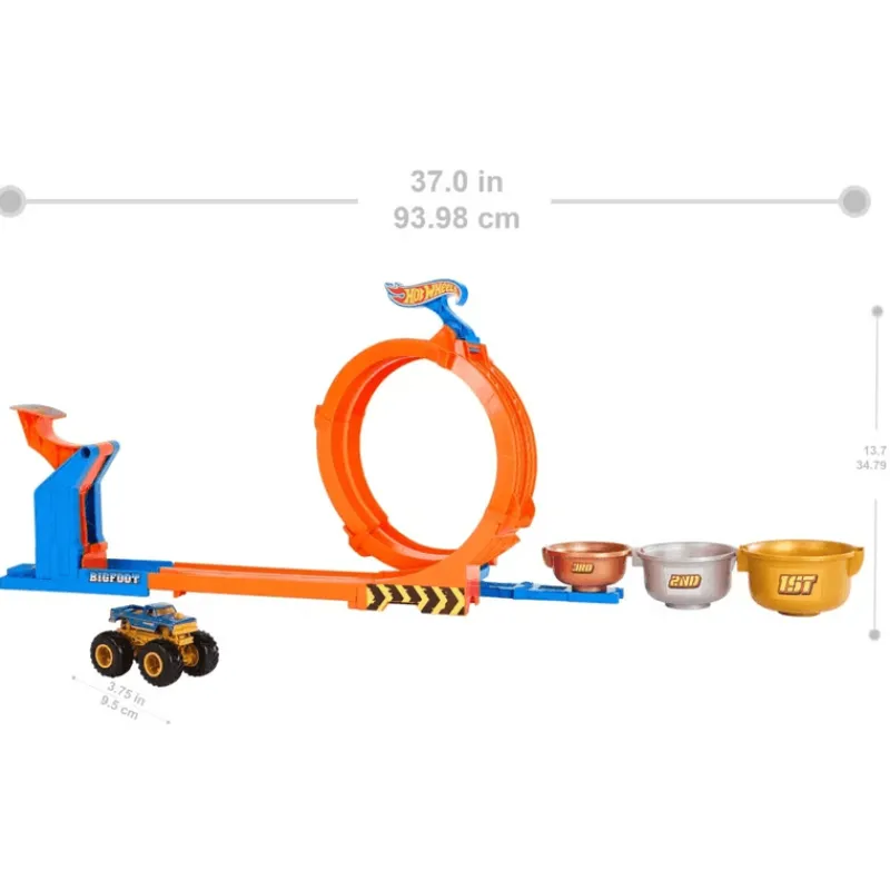 Hot Wheels Monster Trucks Competencia de Big Foot Giros JBX64<Mattel Discount