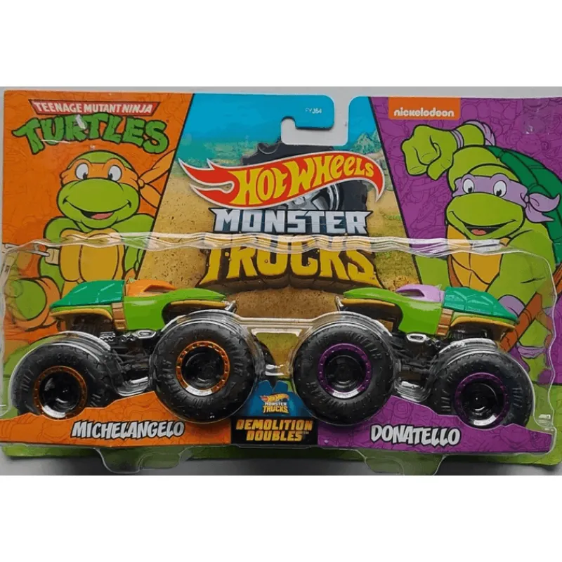 Hot Wheels Monster Trucks Tortugas Ninja 2 Pack Escala 1:64<Mattel Fashion