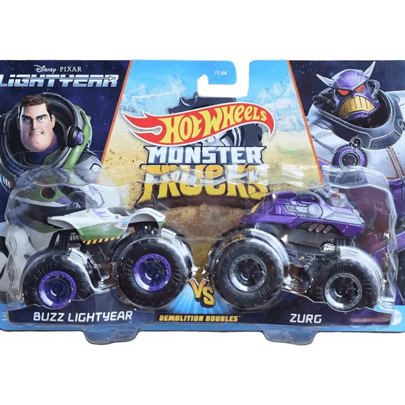 Hot Wheels Monster Trucks 2 Pack Escala 1:64 Buzz Lightt Year vs Zurg<Mattel Best