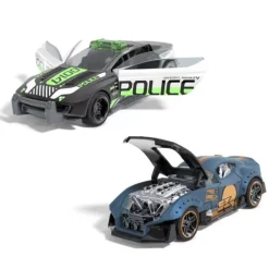 Hot Wheels Pull-Back Speeders 2 Pack Modelos: Muscle and Blown & Alpha Pursuit.Cuentan con Sistema de Fricción<Mattel Fashion
