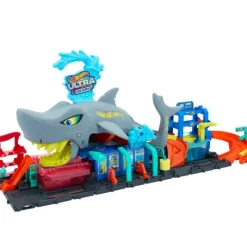 Hot Wheels Set de Juego Lavado de Autos Mega Tiburón<Mattel Discount