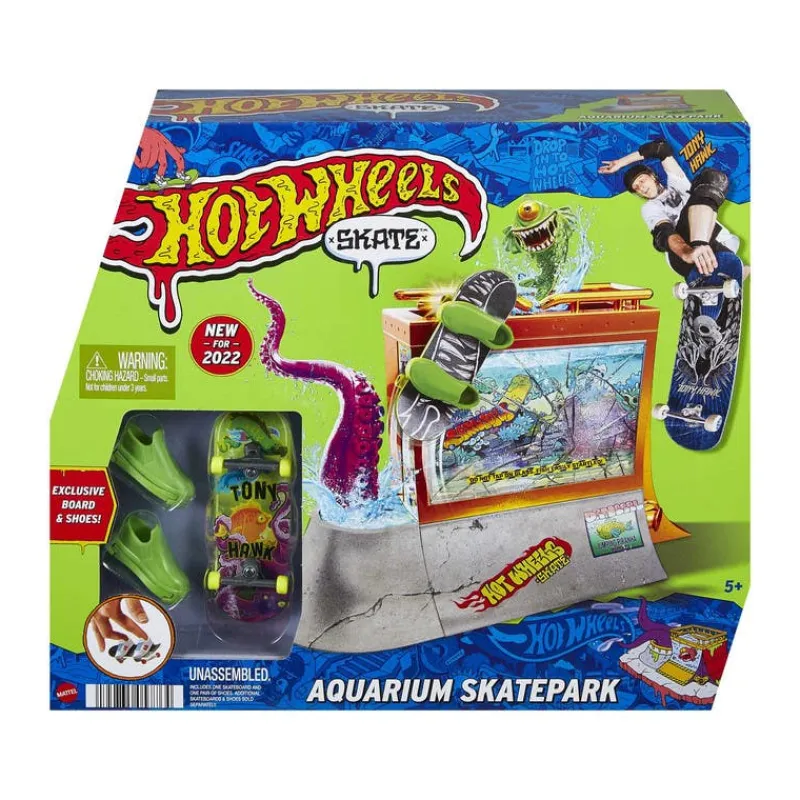 Hot Wheels Skate Park Aquarium Incluye Patineta y Sneakers<Mattel Best