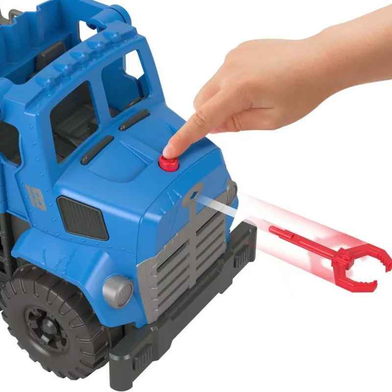 Jurassic World Imaginext Vehículo Transportador de Dinosaurios, Inlcuye Dinosaurio, Figura de acción y Lanzador de Dardos<Mattel Clearance