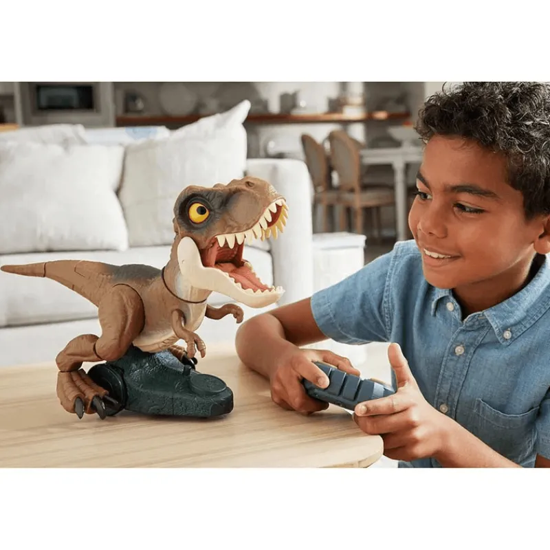 Jurassic World T. Rex Furia Rugiente con Control Remoto HTP60<Mattel Hot