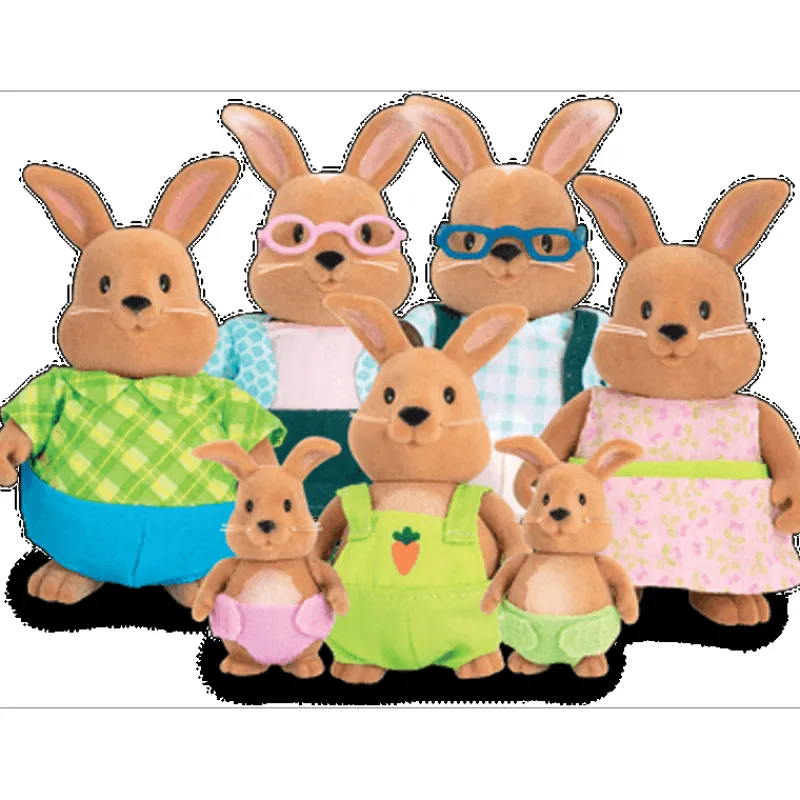Lil Woodzeez Familia Conejos Con Abuelos<Importacion Juguetron Fashion