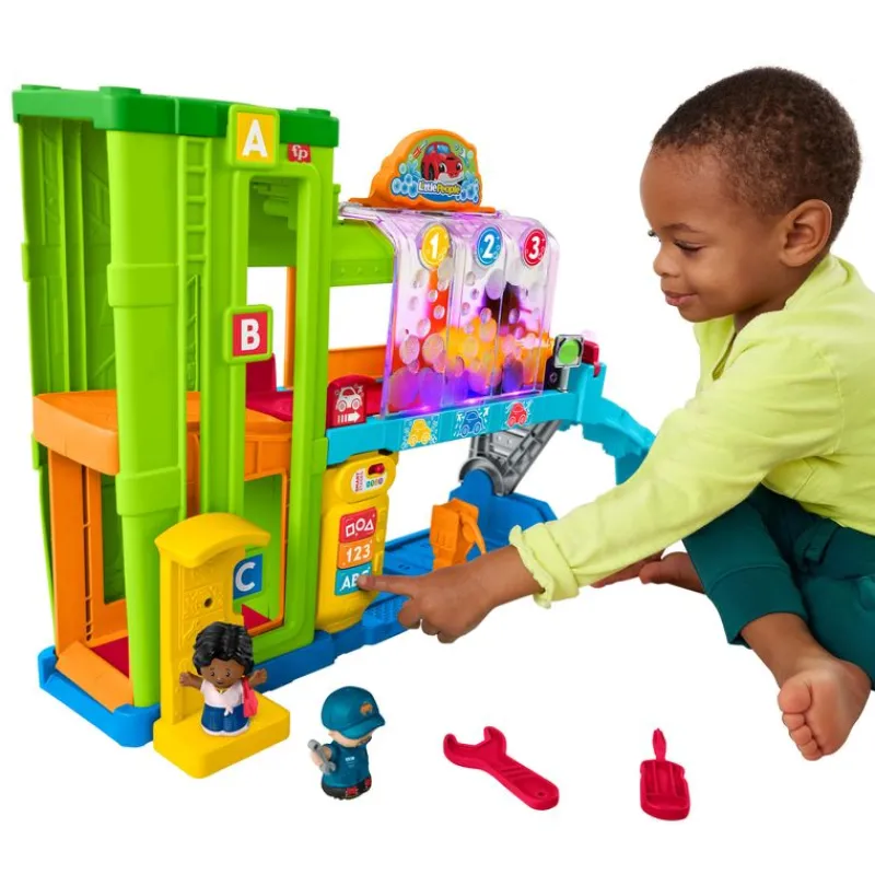 Little People Set de Garaje de Vehículos<Mattel Best