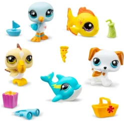 Littlest Pet Set de Figuras de Playa con 5 Mascotitas con Accesorios<Bandai Fashion
