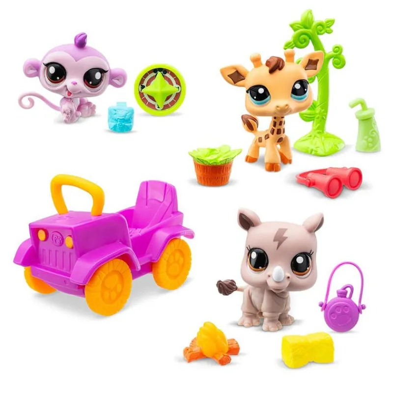 Littlest Pet Set de Juego Safari con 3 Mascotitas con Accesorios<Bandai Fashion