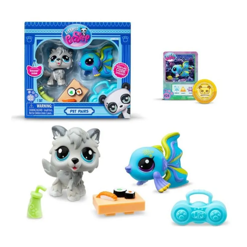2 Pack Lobo y Pez<Littlest Pet Shop New