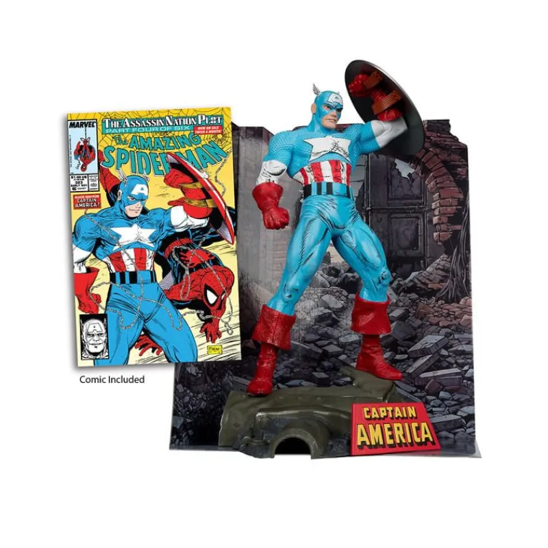 Mcfarlane Marvel Collection Captain America By Tod 6074993<Spin Master Hot