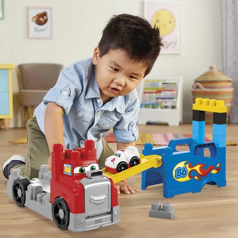 Mega Blloks Camión Construye y Corre con 5 sonidos y Pista<Mattel Online