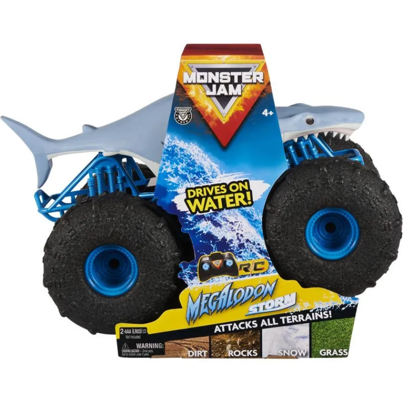 Monster Jam 1:24 Radio Control Megalodon Storm<Spin Master Clearance