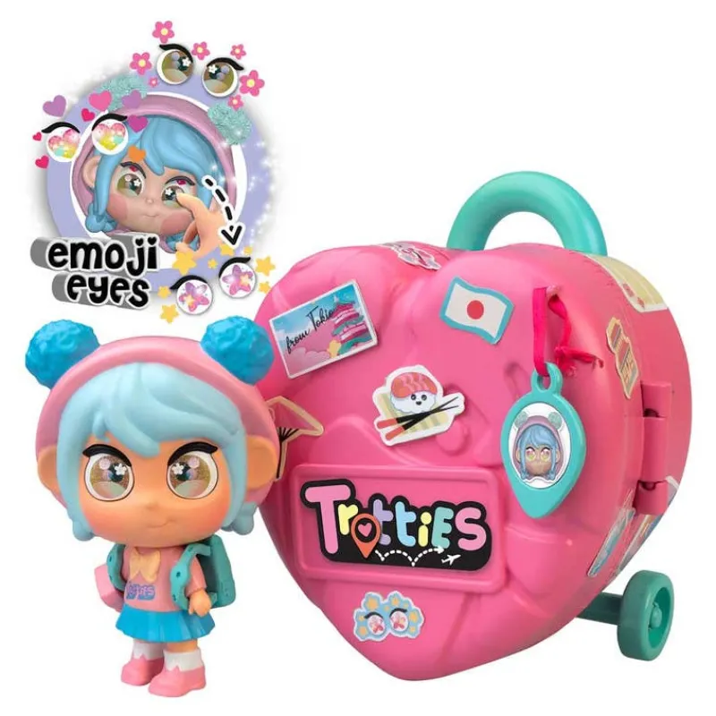 Muñeca Mini Trotties Ojos Emoji Maleta de Viaje Mia<Famosa Hot