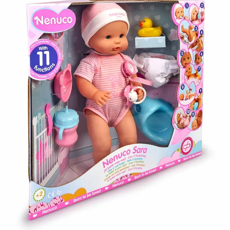 Nenuco Interactivo con 11 diferentes Funciones y Set de Juego con 7 Accesorios<Famosa New