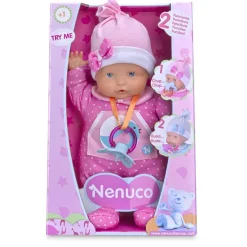 Nenuco que dice Mamá, Papá, Ríe y llora sin su Chupón; Outfit Rosa<Famosa New
