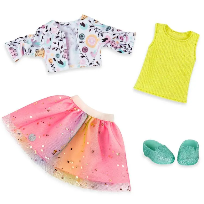 Outfit con Chaqueta Floral para Muñecas, Glitter Girl<Importacion Juguetron Discount