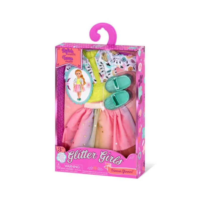 Outfit con Chaqueta Floral para Muñecas, Glitter Girl<Importacion Juguetron Discount