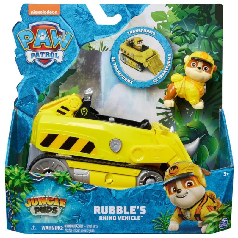 Paw Patrol Vehículo con Figura de Rubble en la Jungla<Spin Master Clearance