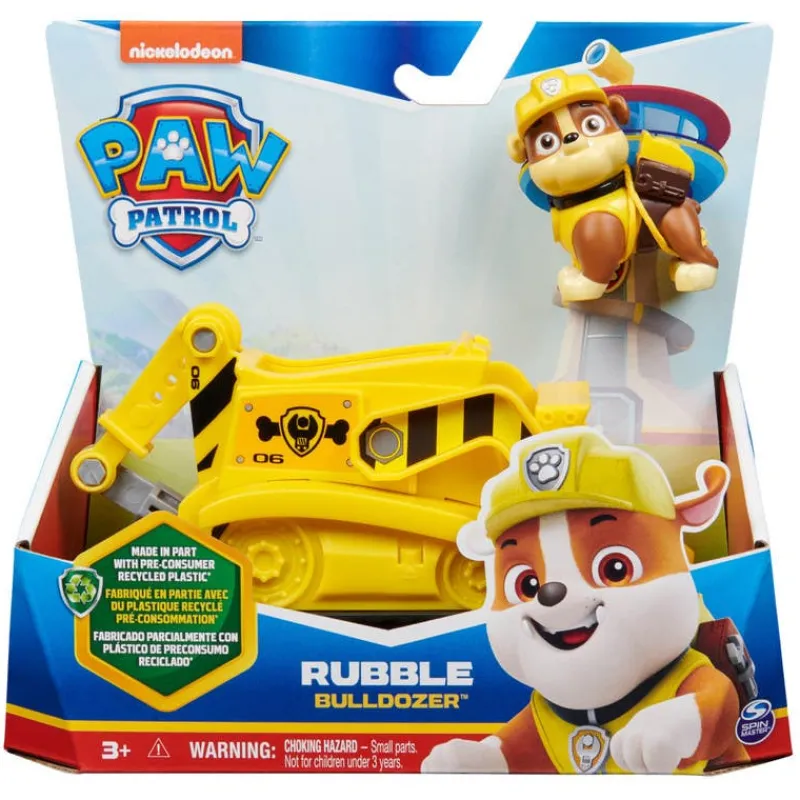 Paw Patrol Vehículo con Figura de Rubble<Spin Master Clearance