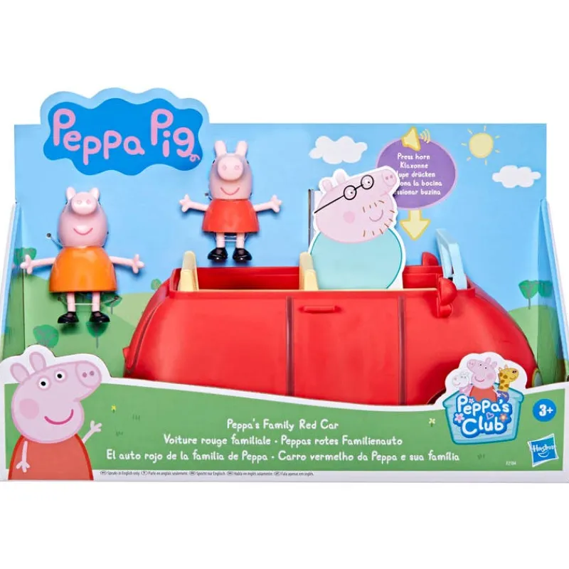 Peppa Pig Carro Rojo con Peppa y George<Hasbro Clearance