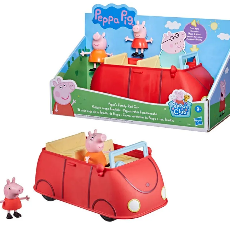Peppa Pig Carro Rojo con Peppa y George<Hasbro Clearance