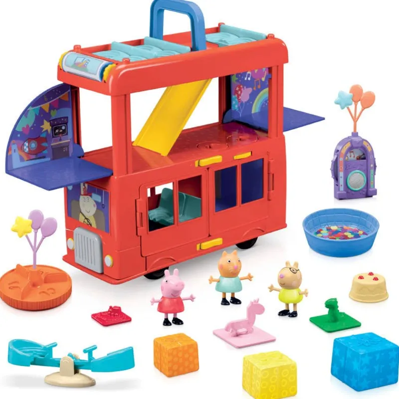 Peppa Pig Set de Juegos Party Bus con Accesorios de Fiesta y las Figuras de Peppa, Pedro y Candy<Hasbro Discount