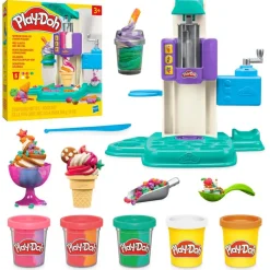 Play-Doh Set de Juegos Heladería con Maquina de Helados Accesorios y 5 Latas<Hasbro Fashion