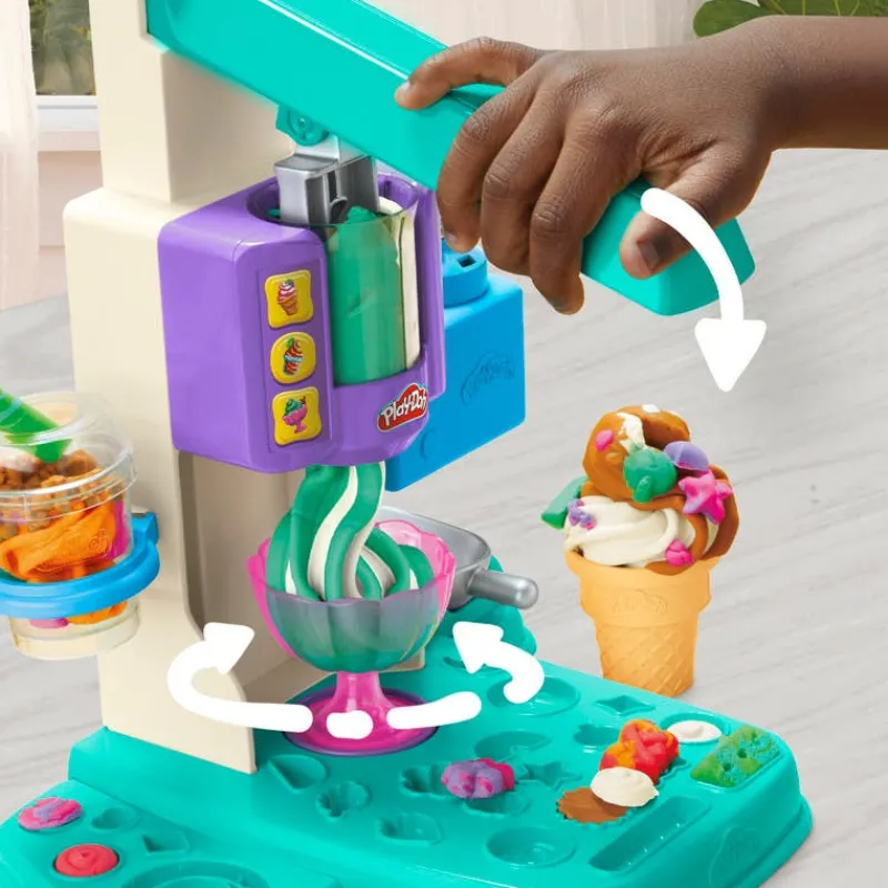 Play-Doh Set de Juegos Heladería con Maquina de Helados Accesorios y 5 Latas<Hasbro Fashion