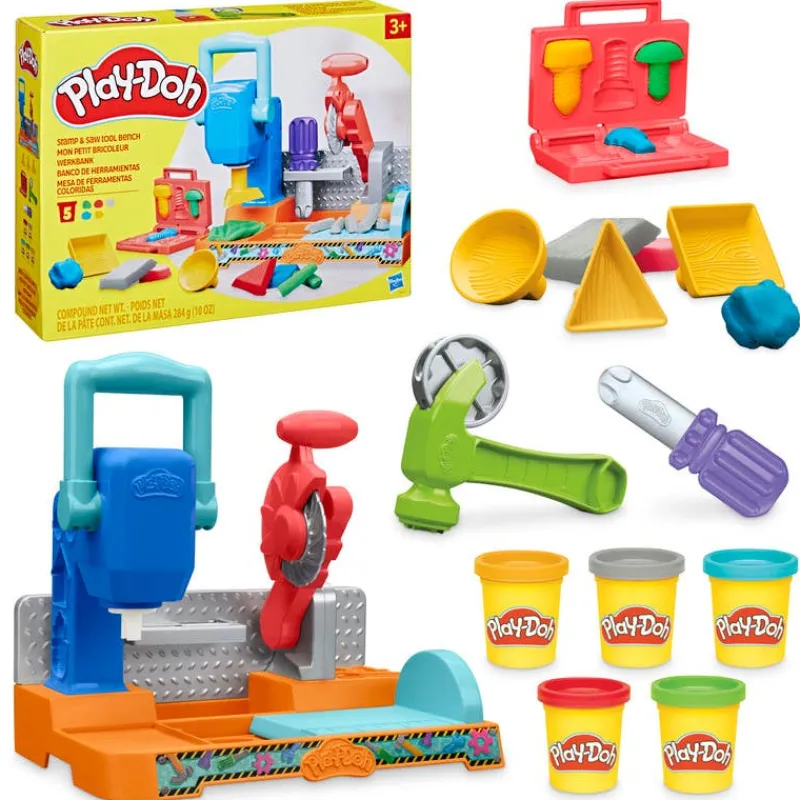Play-Doh Set de Juegos Mesa de Trabajo con Herramientas con Accesorios y 5 Latas<Hasbro Hot
