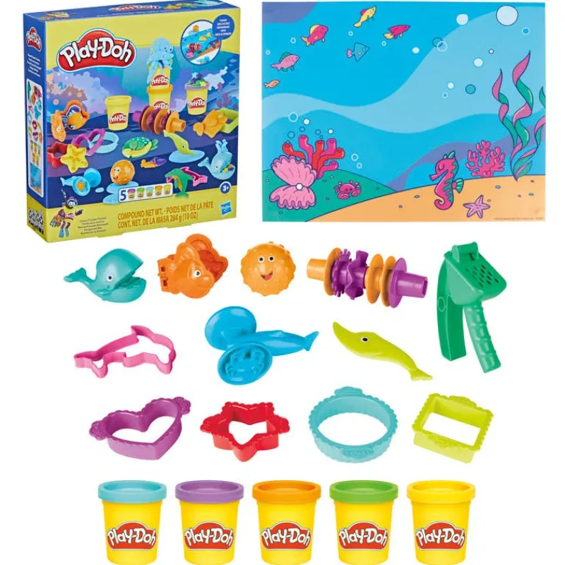 Play-Doh Set de Juegos Amigos del Mar con 12 Accesorios y 5 Latas<Hasbro Hot