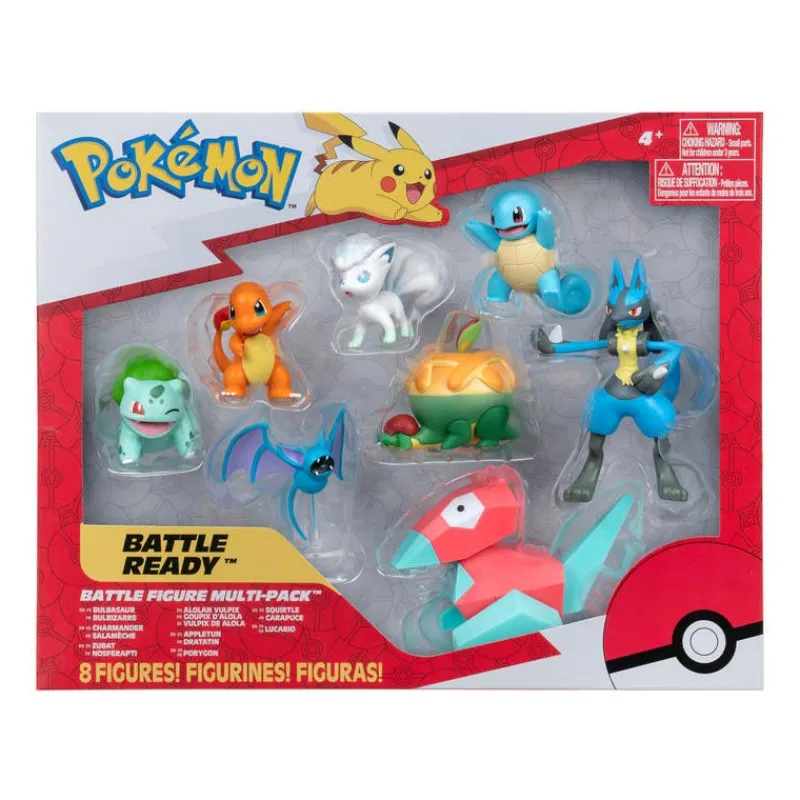 Pokémon 8 Pack Figuras de Batalla Wooloo Carvanha Y Jolteon PKW3507<Jazwares Best