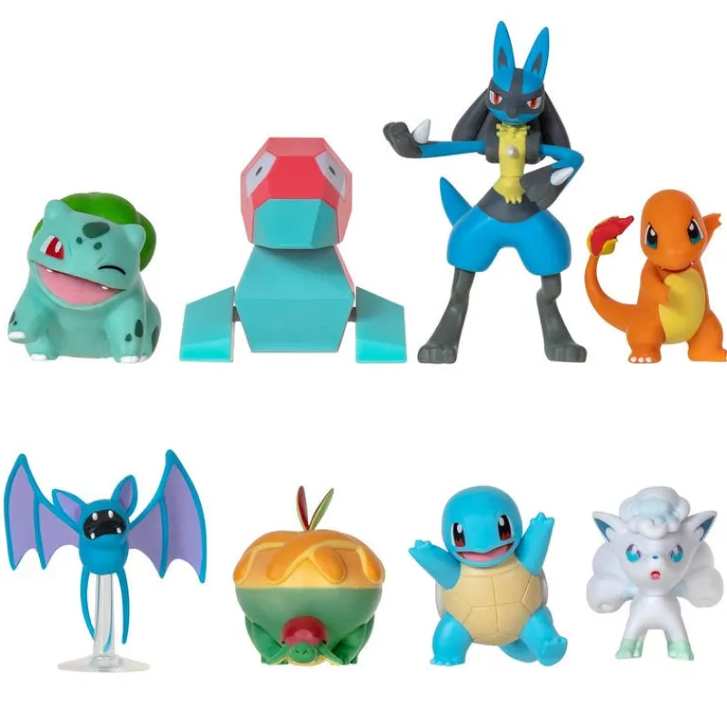 Pokémon 8 Pack Figuras de Batalla Wooloo Carvanha Y Jolteon PKW3507<Jazwares Best