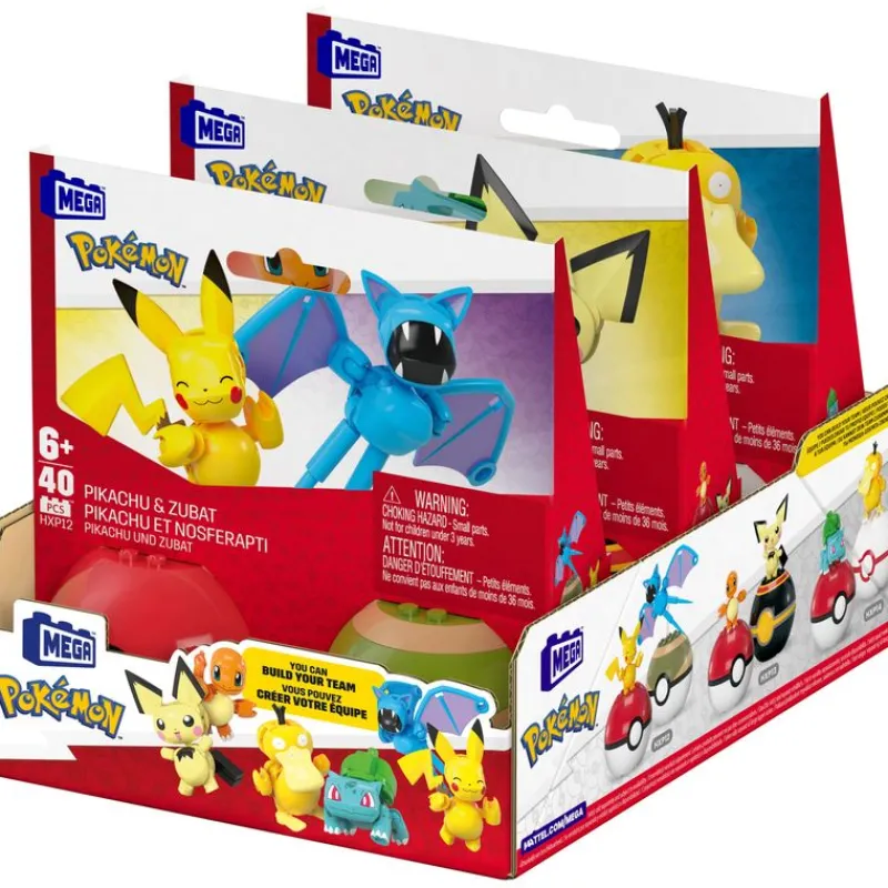 Pokémon 2 Pack Pokébolas Incluye Charmander y Pichu Mega Bloks<Mattel Hot