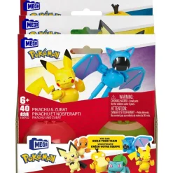 Pokémon 2 Pack Pokébolas Inluye a Pikachu y Zubat Mega Bloks<Mattel Hot