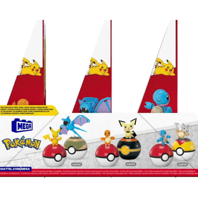 Pokémon 2 Pack Pokébolas Inluye a Pikachu y Zubat Mega Bloks<Mattel Hot
