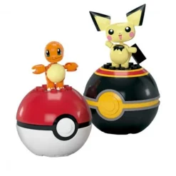 Pokémon 2 Pack Pokébolas Inluye a Pikachu y Zubat Mega Bloks<Mattel Hot