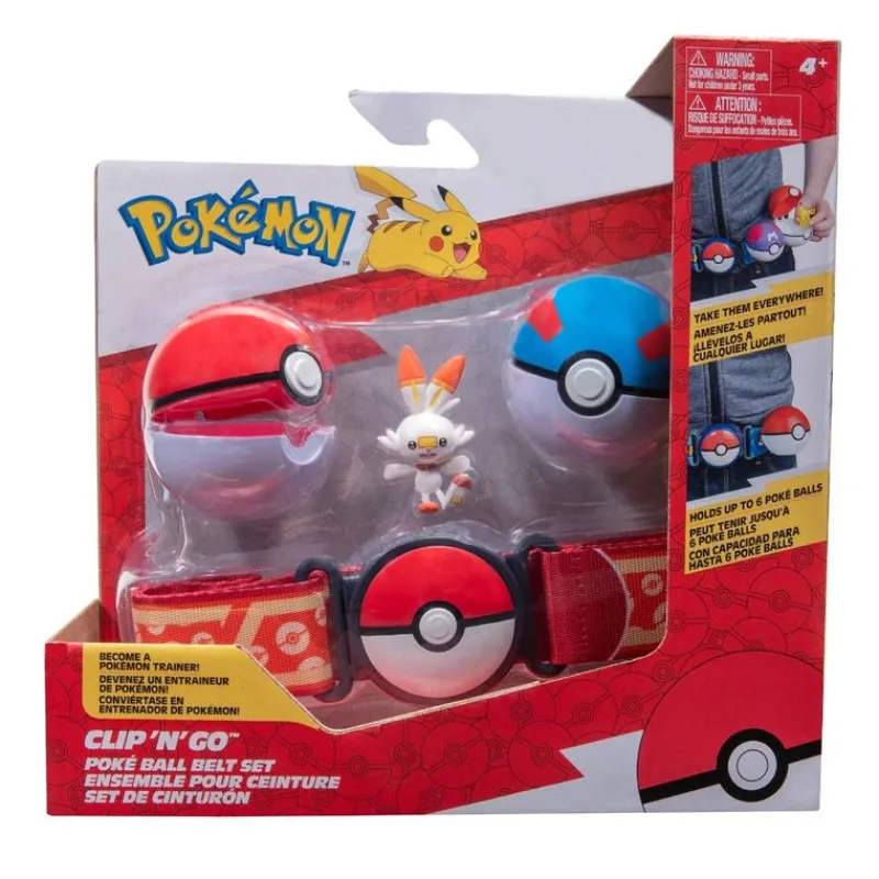 Pokémon 2 Packs Figuras de Juguete Scorebunny y Cinturón 95283<Importacion Juguetron Clearance